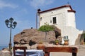 Church in villaga Skala Sikamines,Lesbos,Greece