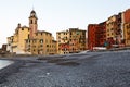 Church in the Village of Camogli at the Morning