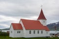 Church of Village of Hrisey in Iceland