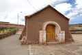 Church in the village of Socaire, Chile Royalty Free Stock Photo