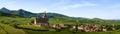 Church and vineyards of Saint-Jacques-le-Major in Hunawihr, Alsace France Royalty Free Stock Photo