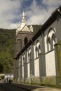 Church of the Virgin of the Holy Water Nuestra SeÃÂ±ora del Agua Santa in Banos, Ecuador. Royalty Free Stock Photo