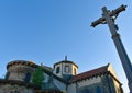 The church of Volvic in Auvergne (France) Royalty Free Stock Photo