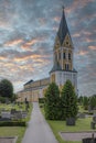 Brakne Hoby Church Sunset Sky