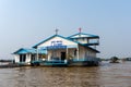 church on the water in the floating village in tonle sap lake, in Cambodia