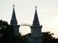 Church waterfront evening Royalty Free Stock Photo