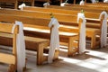 Church wedding decoration Royalty Free Stock Photo