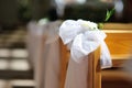 Church wedding decoration Royalty Free Stock Photo