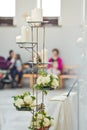 Church wedding decoration Royalty Free Stock Photo