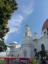 a church where christians worship. beautiful white koko like an old building. cathedral