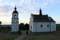 The church which is depicted on 5 grivnas in Subotiv village Royalty Free Stock Photo