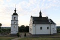 The church which is depicted on 5 grivnas in Subotiv village Royalty Free Stock Photo