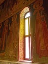 Church Window With Greek Orthodox Icons, Greece Royalty Free Stock Photo