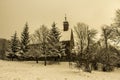 Church in winter Royalty Free Stock Photo