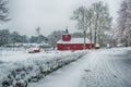 Church in winter landscape Royalty Free Stock Photo