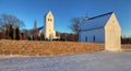 Church winter snow denmark