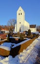 Church winter snow denmark