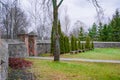 Church yard bench Royalty Free Stock Photo