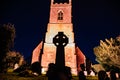 Church and church yard by night