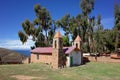 The church at the Yumani community on the Isla Del Sol on Lake Titicaca