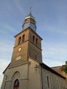 the church in Yvoire, Haute Savoie Royalty Free Stock Photo