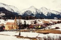 Church in Zdiar village with Belianske Tatry mountains, Slovakia Royalty Free Stock Photo
