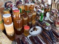 Traditional georgian caucassian sweets on a market