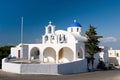 Churches with blue roofs Royalty Free Stock Photo