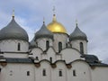 Churches and cathedrals of the Novgorod Kremlin Detinets. Velikiy Novgorod.