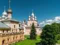 Churches inside the Rostov Kremlin, Golden Ring of Russia Royalty Free Stock Photo