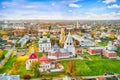 Churches in Kolomna kremlin aerial view Royalty Free Stock Photo