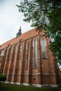 Churches in Poland. Ancient houses in European cities. Church.