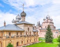 Churches in Rostov Kremlin.Rostov Veliky.Yaroslav Oblast.Russia Royalty Free Stock Photo