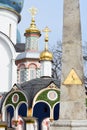 Churches of the Trinity Sergius Lavra. Sergiyev Posad, Russia. Royalty Free Stock Photo