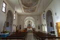 Churches of the Veneto. Interior of the Marendole church in Monselice province of Padua. Italy. Royalty Free Stock Photo