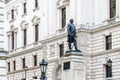 Churchill War Rooms and Robert Clive Memorial in London Royalty Free Stock Photo