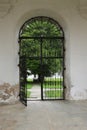 Churchyard gate to the park Royalty Free Stock Photo