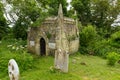 Churchyard at Godshill village church Isle of Wight