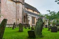 Churchyard in St. Andrew`s Church in Castle Combe. Royalty Free Stock Photo