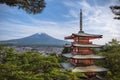Chureito Pagoda with Mount Fuji