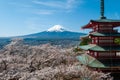 Chureito Pagoda and Mount Fuji, Japan Royalty Free Stock Photo