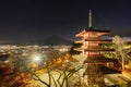 Chureito Pagoda and mountain Fuji in autumn with Fall foliage at Royalty Free Stock Photo