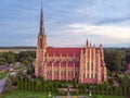 The Churh of the St.Trinity in the sunset light. Gerviaty,