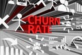 CHURN RATE concept blurred background