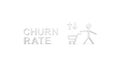 CHURN RATE concept white background 3d