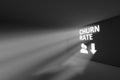 CHURN RATE rays volume light concept 3d