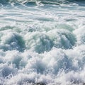 Churning ocean waves with white foam Royalty Free Stock Photo