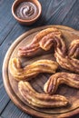 Churros with chocolate sauce