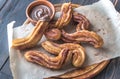 Churros with chocolate sauce