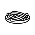 churros chocolate sweet food line icon vector illustration Royalty Free Stock Photo